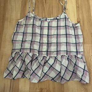 Old Navy purple navy and white plain tank top